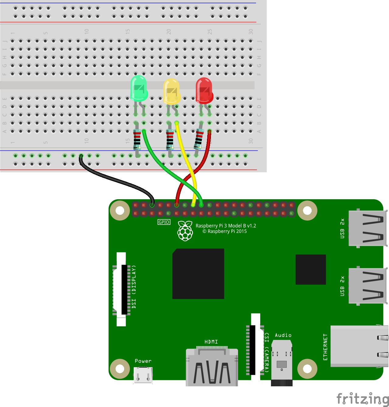 Blink an LED wiring guide